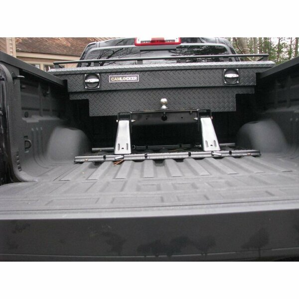 Camlocker 63in Low Profile Crossover Truck Tool Box Notched, Rail, Matte Black Aluminum KS63LPFNRLMB